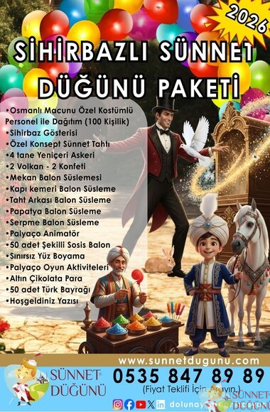 Sihirbazlı Sünnet Düğünü Paketi 2026