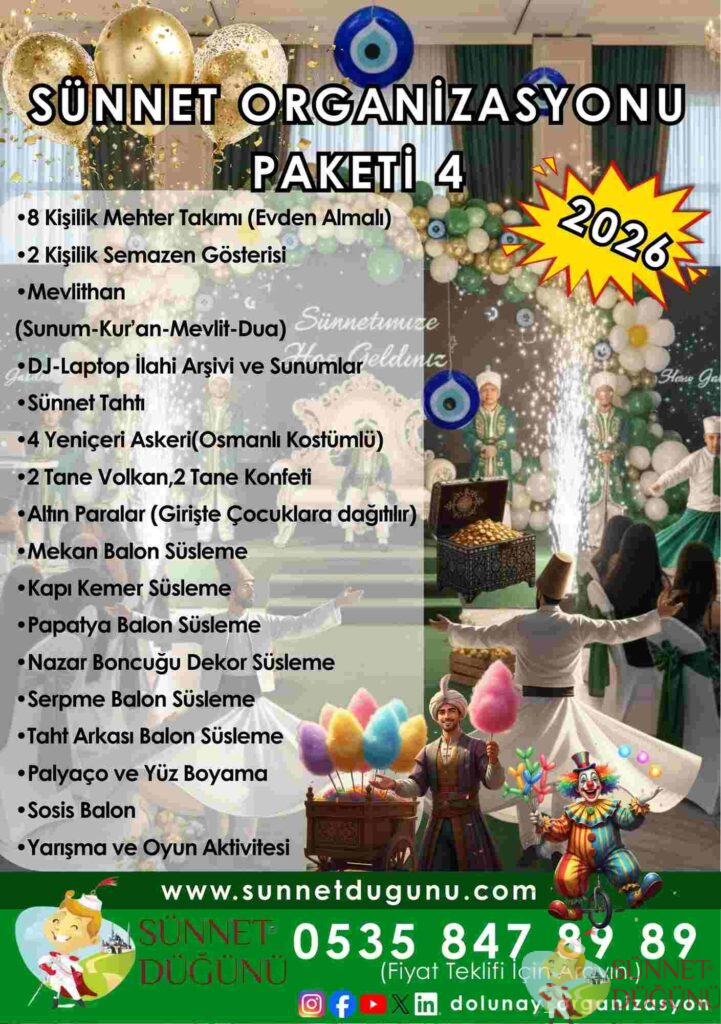 Sünnet Düğünü Organizasyonu Paketi 2026